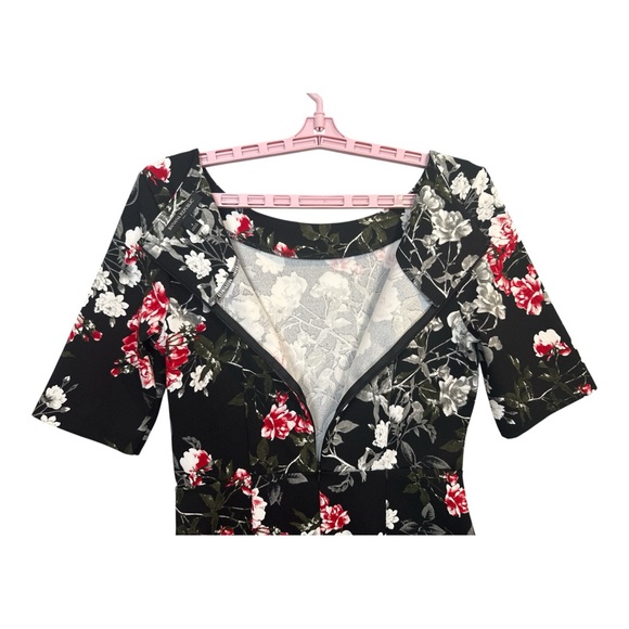 Banana Republic Women’s Floral Print 3/4 Sleeve Pleat Waist Sheath Dress, Size 4 - Picture 9 of 13